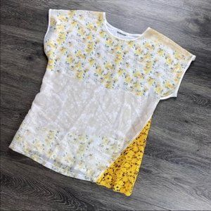 ZARA Floral top blouse flower shirt boho chic